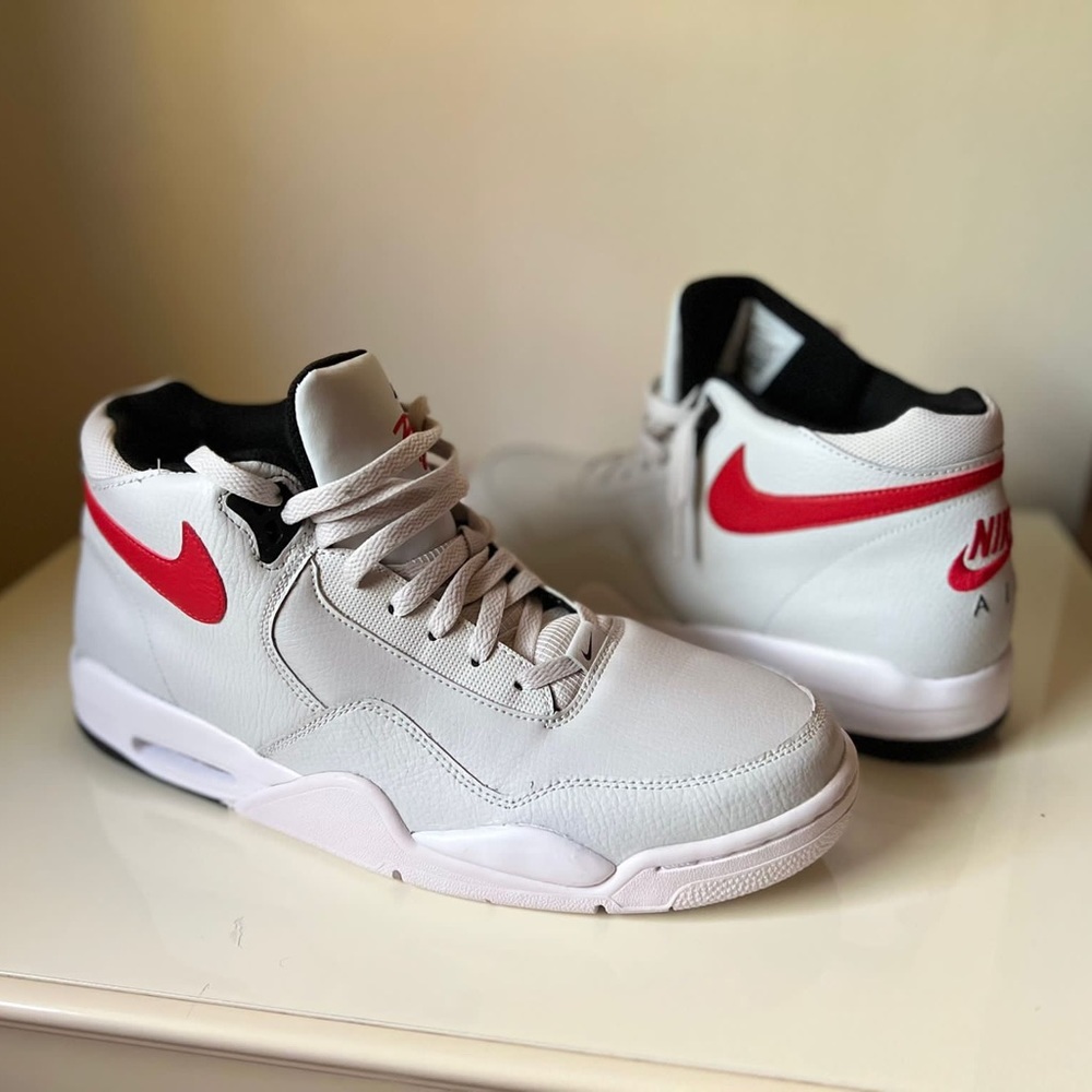NEW ‼️ Nike Flight Legacy Photon Dust Gray/Red - US Men’s Size 12
